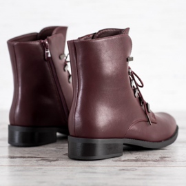 SHELOVET Stivali bordeaux classici rosso 1