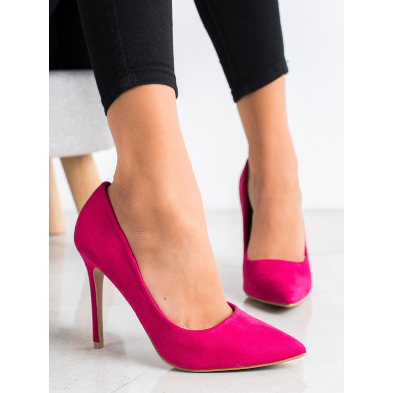 Renda Tacchi in pelle scamosciata rosa 2