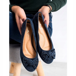 Fama Ballerina con zeppa blu navy 1