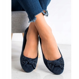 Fama Ballerina con zeppa blu navy 2