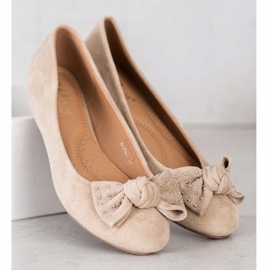 Fama Ballerina con zeppa beige 1