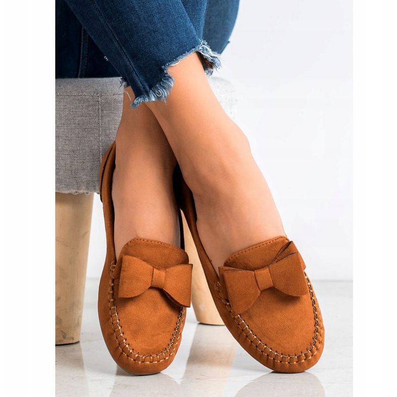 Fama Mocassini Con Fiocco marrone giallo 2