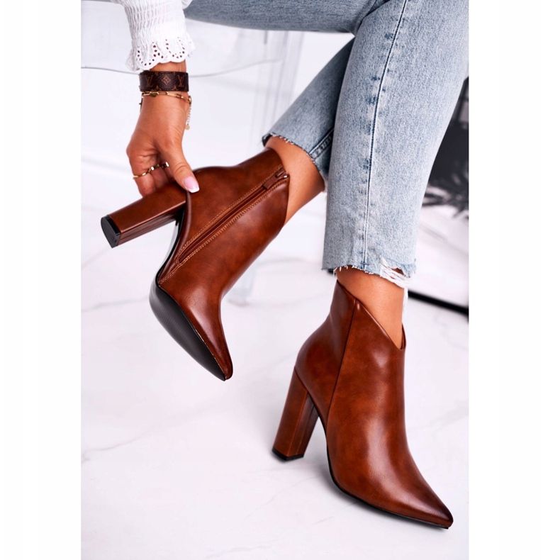 Marquiiz Stivali da donna con tacco alto Camel Rise Up marrone 2