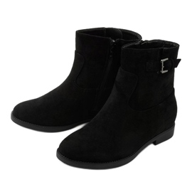Stivali neri isolati con zeppa nascosta Clifford in suede nero 2