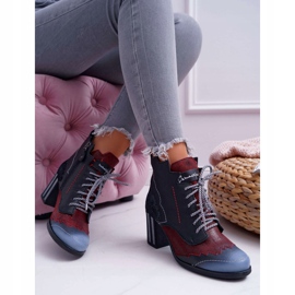 Stivali Maciejka in pelle da donna Neri 03190 nero multicolore 2