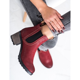 SHELOVET Stivali alla moda con glitter rosso 1