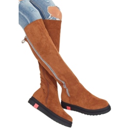 Stivali piatti cammello NS136P Camel marrone 1