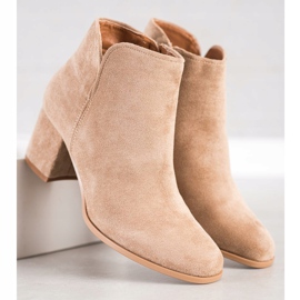 Bella Paris Stivali eleganti con tacco alto beige 2