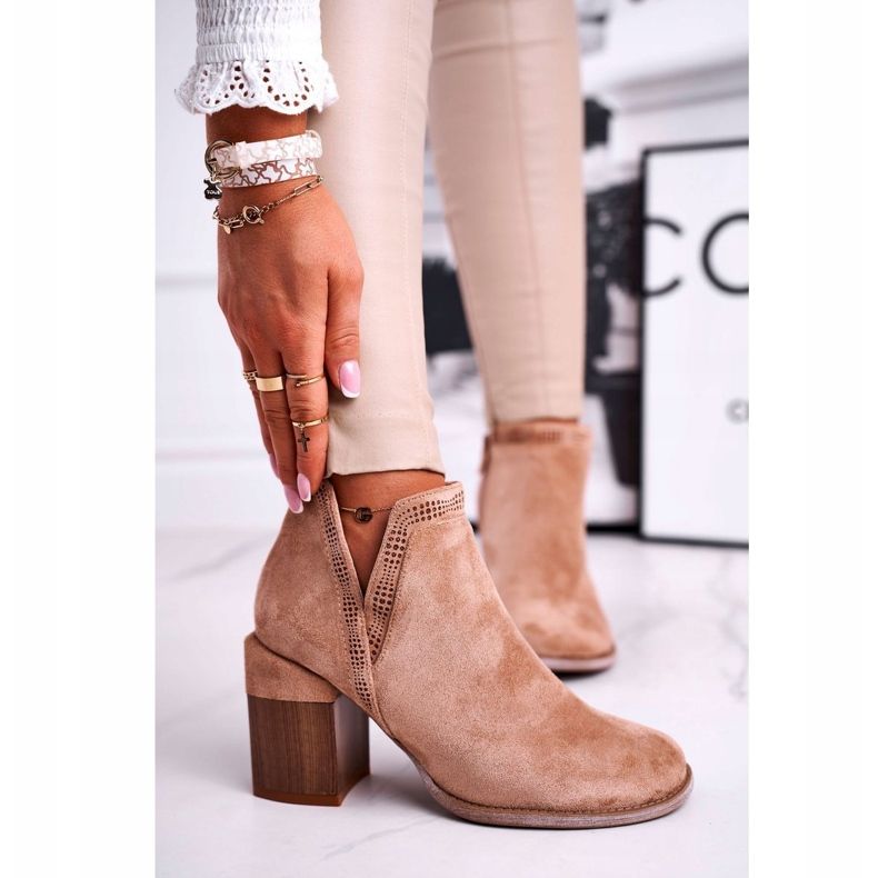 MSMG Stivali da donna con taglio al tallone Kaki Meliori Dream cachi 2