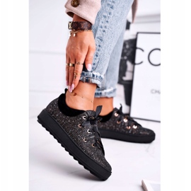 Sneakers Donna Elegante Pelle Laura Messi Nero 2045 1
