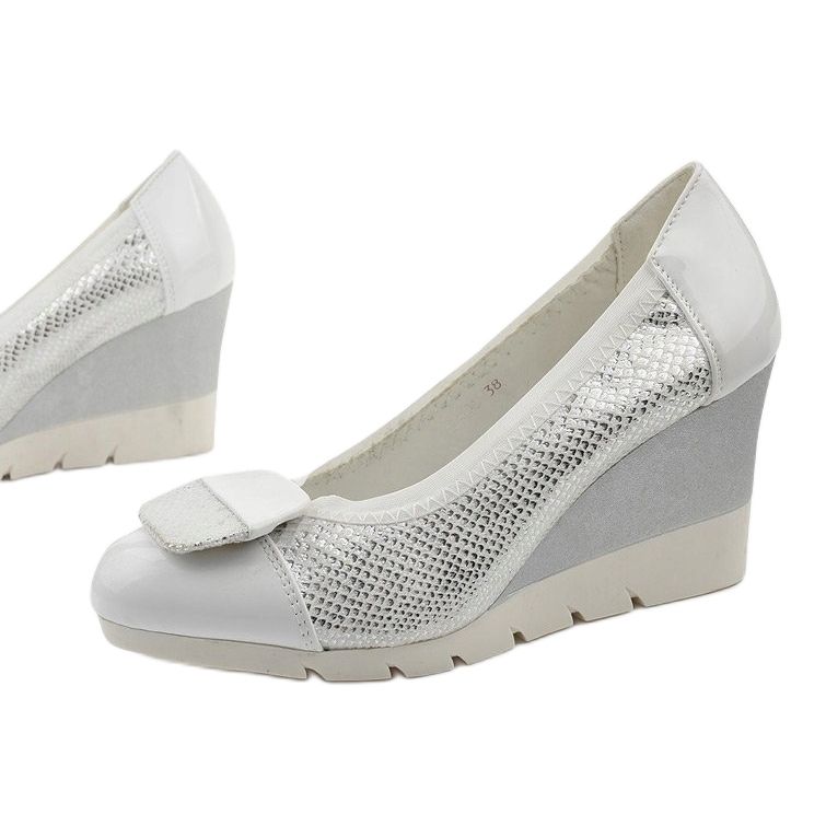 Décolleté argento sul tacco a zeppa Downreaver d'argento 1