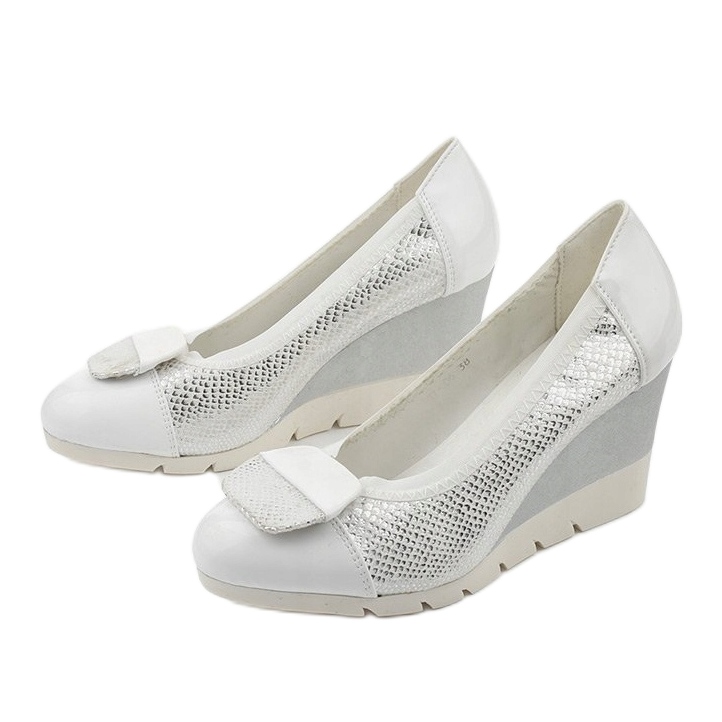 Décolleté argento sul tacco a zeppa Downreaver d'argento 2