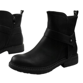 Stivali piatti neri da donna con cerniera Graybane nero 1