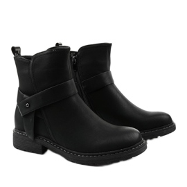 Stivali piatti neri da donna con cerniera Graybane nero 2