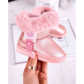 Apawwa Stivali da neve per bambini Marella rosa caldo con pelliccia 2