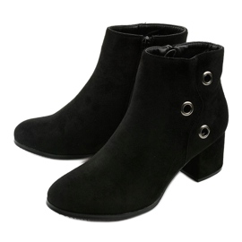 Stivaletti neri con ecopelle scamosciata A8163/A nero 1
