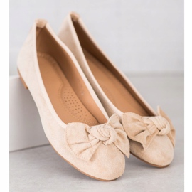 Sixth Sense Ballerina con un fiocco beige 2