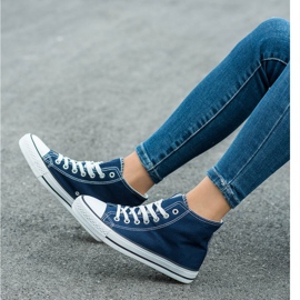 SHELOVET Scarpe da ginnastica alte blu 1