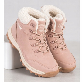Ax Boxing Scarpe da trekking con montone rosa 1
