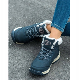 Ax Boxing Scarpe da trekking con montone blu navy 2