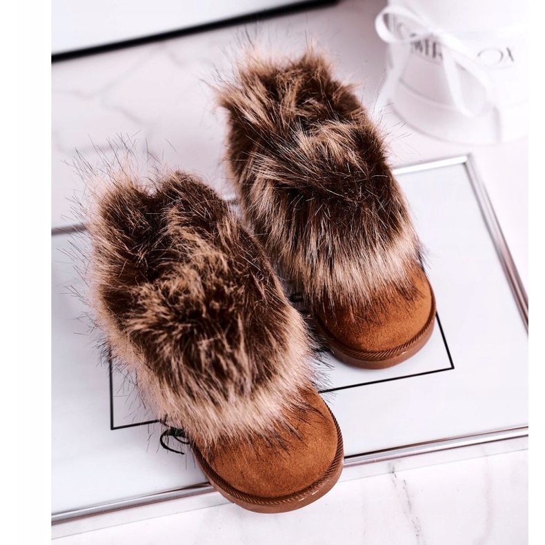 FRROCK Stivali Da Neve Con Pelliccia Camel Small Fox beige giallo 1