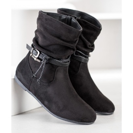 SHELOVET Stivali in pelle scamosciata alla moda nero 2