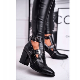 FRSS Stivali Donna Con Cut-out Cocco Nero Aria 1