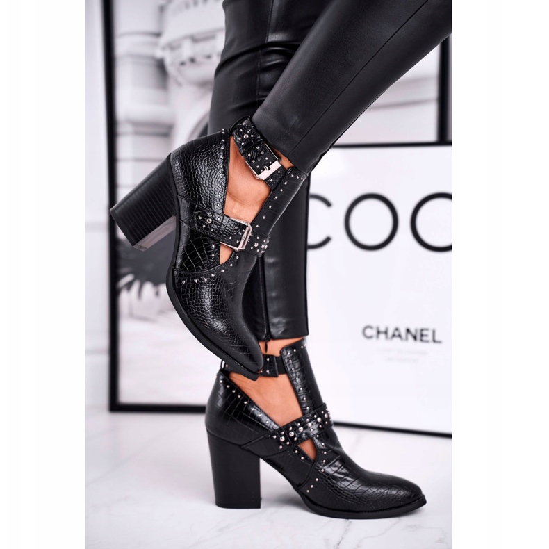 FRSS Stivali Donna Con Cut-out Cocco Nero Aria 2