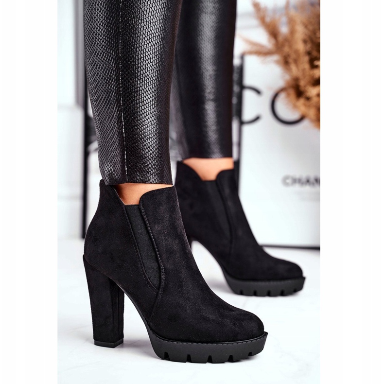 Stivali Donna Slip On A Heel Eco-Suede Black Berry nero 1