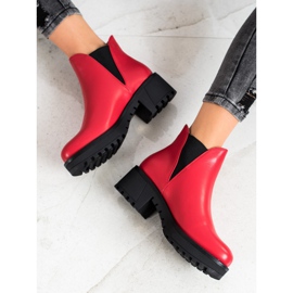Super Mode Stivali slip-on in ecopelle rosso 1