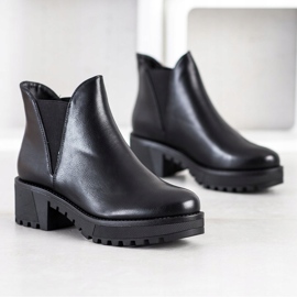 Super Mode Stivali slip-on in ecopelle nero 1