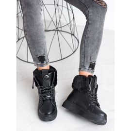 Weide Stivaletti Legati Con Pelliccia nero 2