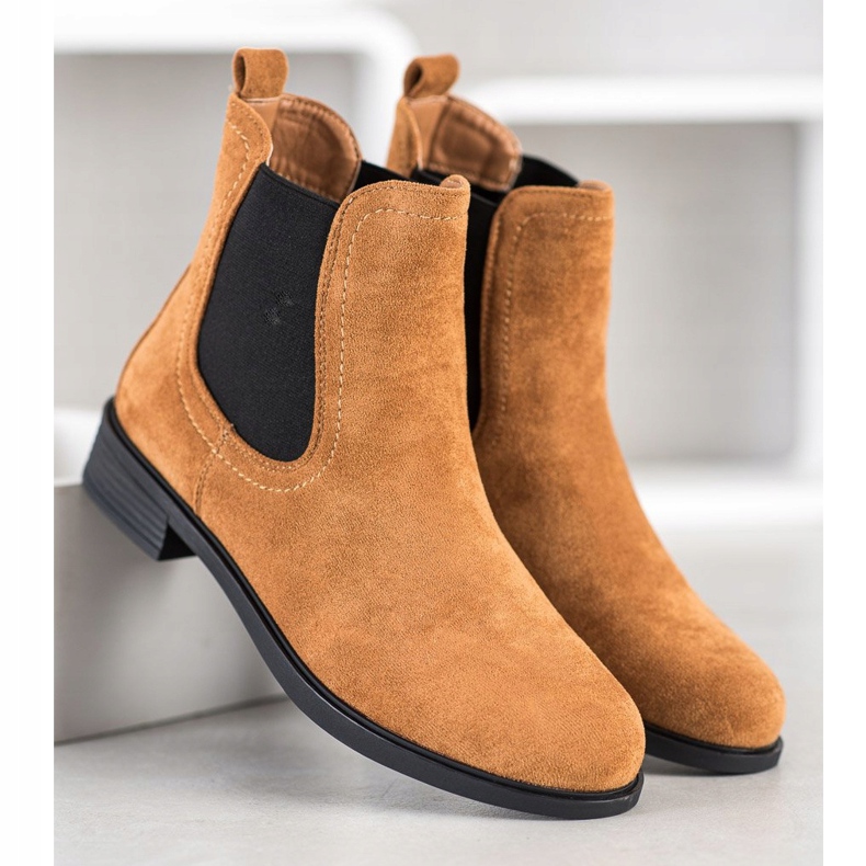 Eleganti stivali Chelsea marroni marrone 2