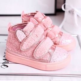 FRROCK Sneakers Bambini Alte Rosa Caldo Clifford 1