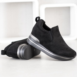 Gogo Scarpe calde sulla piattaforma nero 1