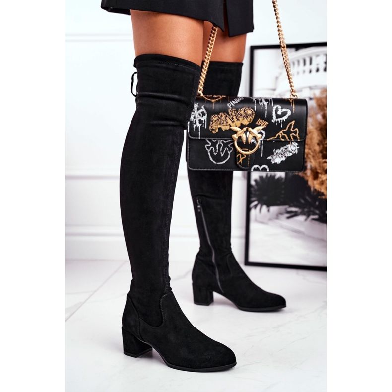 Stivali da donna Sergio Leone lycra nero KZ281 1