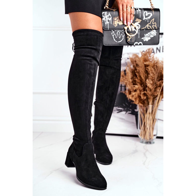 Stivali da donna Sergio Leone lycra nero KZ281 2
