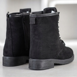 Emaks Trapper in pelle scamosciata nero 1