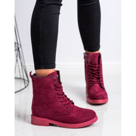 Emaks Trapper in pelle scamosciata rosso rosa 1