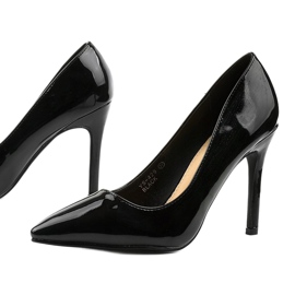 Décolleté laccate nere su tacco Rhodes nero 1