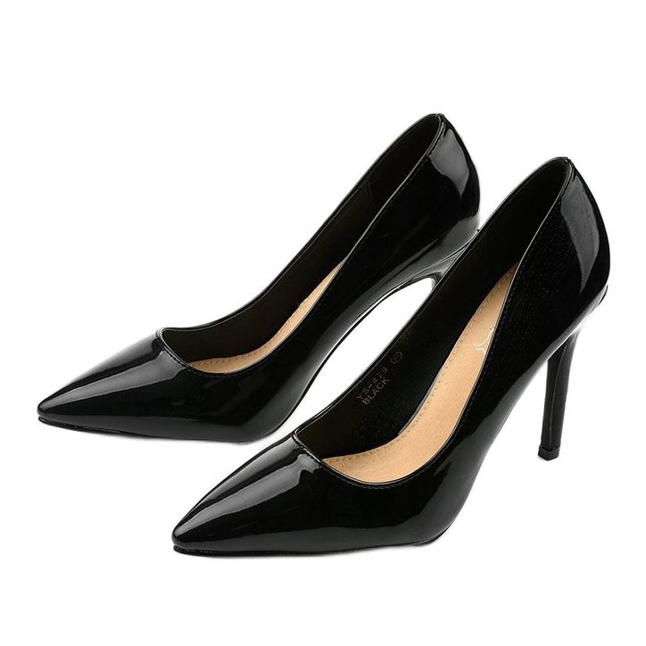 Décolleté laccate nere su tacco Rhodes nero 2
