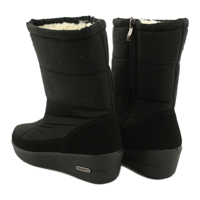 Doposci in pelliccia leggera Progress 20-01 nero 4
