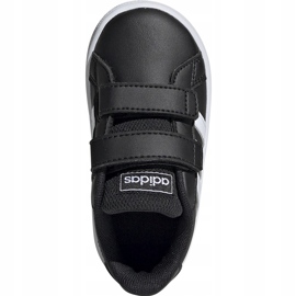 Adidas Grand Court I scarpe da bambino nere e bianche EF0117 nero 1