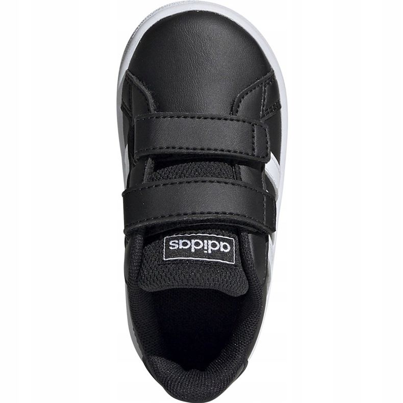 Adidas Grand Court I scarpe da bambino nere e bianche EF0117 nero 1