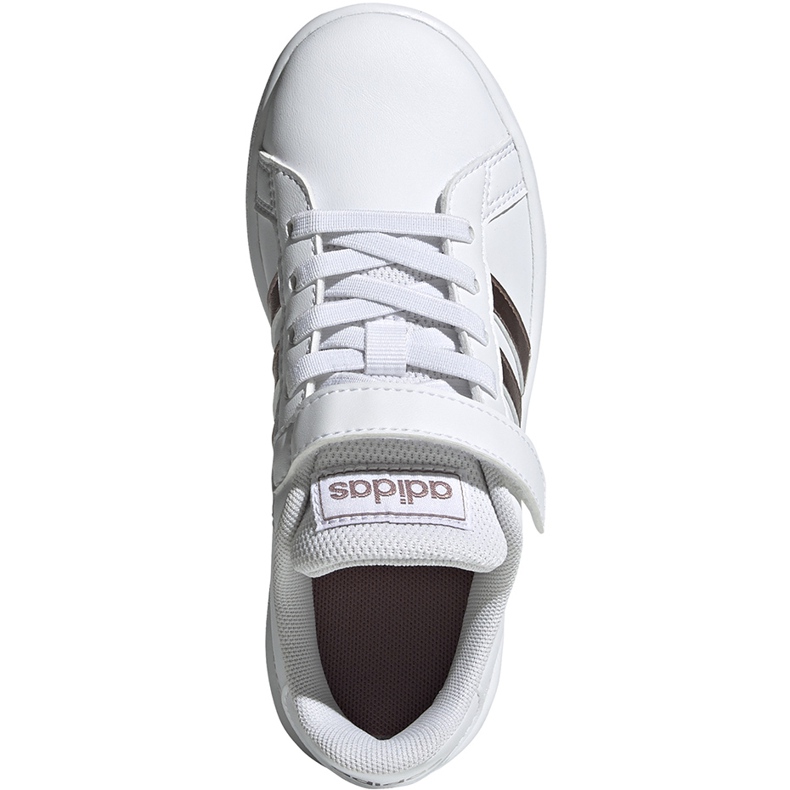 Scarpe da bambino Adidas Grand Court C bianche EF0107 bianco d'oro 1