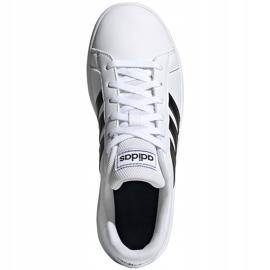 Scarpe per bambini adidas Grand Court K bianche e nere EF0103 bianco 1