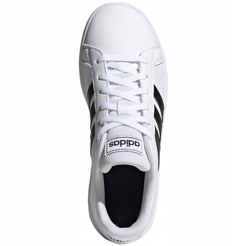 Scarpe per bambini adidas Grand Court K bianche e nere EF0103 bianco 1