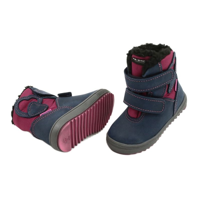 Stivali stivali con membrana TE-POR Mazurek 1351 M blu navy rosa 3