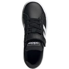 Adidas Grand Court C scarpe da bambino nere e bianche EF0108 nero 1