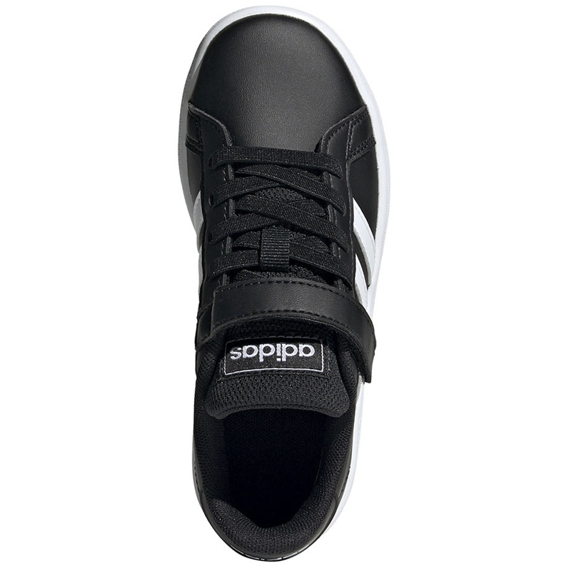 Adidas Grand Court C scarpe da bambino nere e bianche EF0108 nero 1